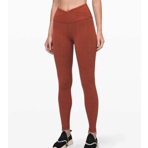 Lululemon Always On High Rise Tight Womens 8 Teracotta Orange Crossover
